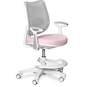 Дитяче крісло сіткове Y-312 Grey Mealux для дітей від 5 років поворотне з відкидними підлокітниками