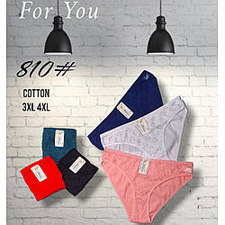 Жіночі котонові труси з мереживом Норма Розміри: 48-50 і 50-52 (14616)