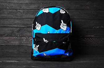 Рюкзак чорний синій чоловічий для повсякденного використання