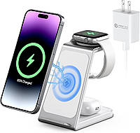 ТEPNICAL 3-в-1 універсальна бездротова зарядна станція нового покоління для одночасної зарядки iPhone, AirPods, Apple Watch, сма