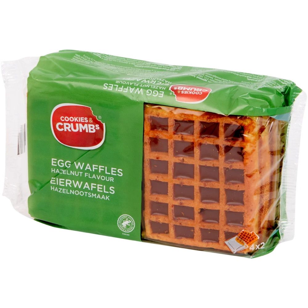 Вафлі Cookies&Crumbs Яєчні вафлі з шоколадно-горіховим кремом 272g