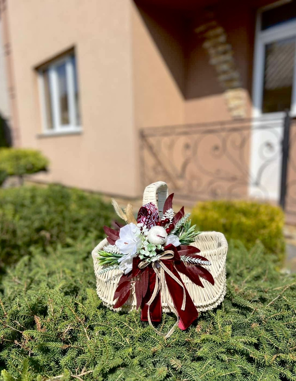 Кошик декорований до Спасу 🍎🍇. Арт:40-23