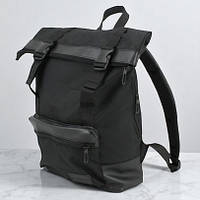 Чорний рюкзак Rolltop з відсіком під ноутбук (201191)