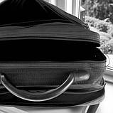 Велика чоловіча сумка через плече та для носіння в руці, чорна (202653), фото 5