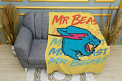 Плед «Стиль Містера Біста. MrBeast Style» жовтий