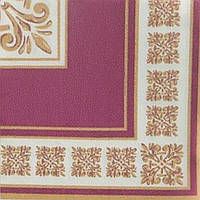 Серветки паперові тришарові декоративні ТМ Luxy 33x33 "Верона" бордо для сервірування столу, святкові серветки 18 штук