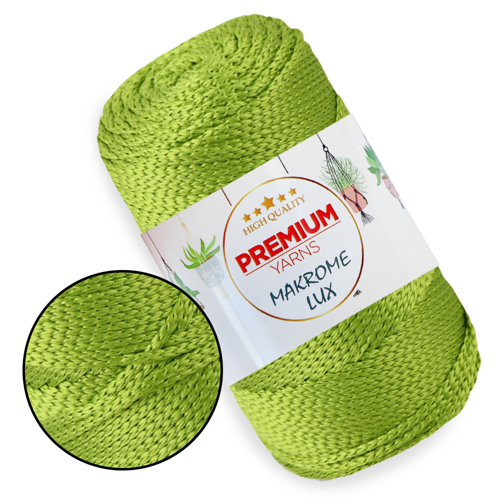 Шнур поліестеровий 2 мм, Premium Yarn Makrome Lux, Авокадо No809, фото 1
