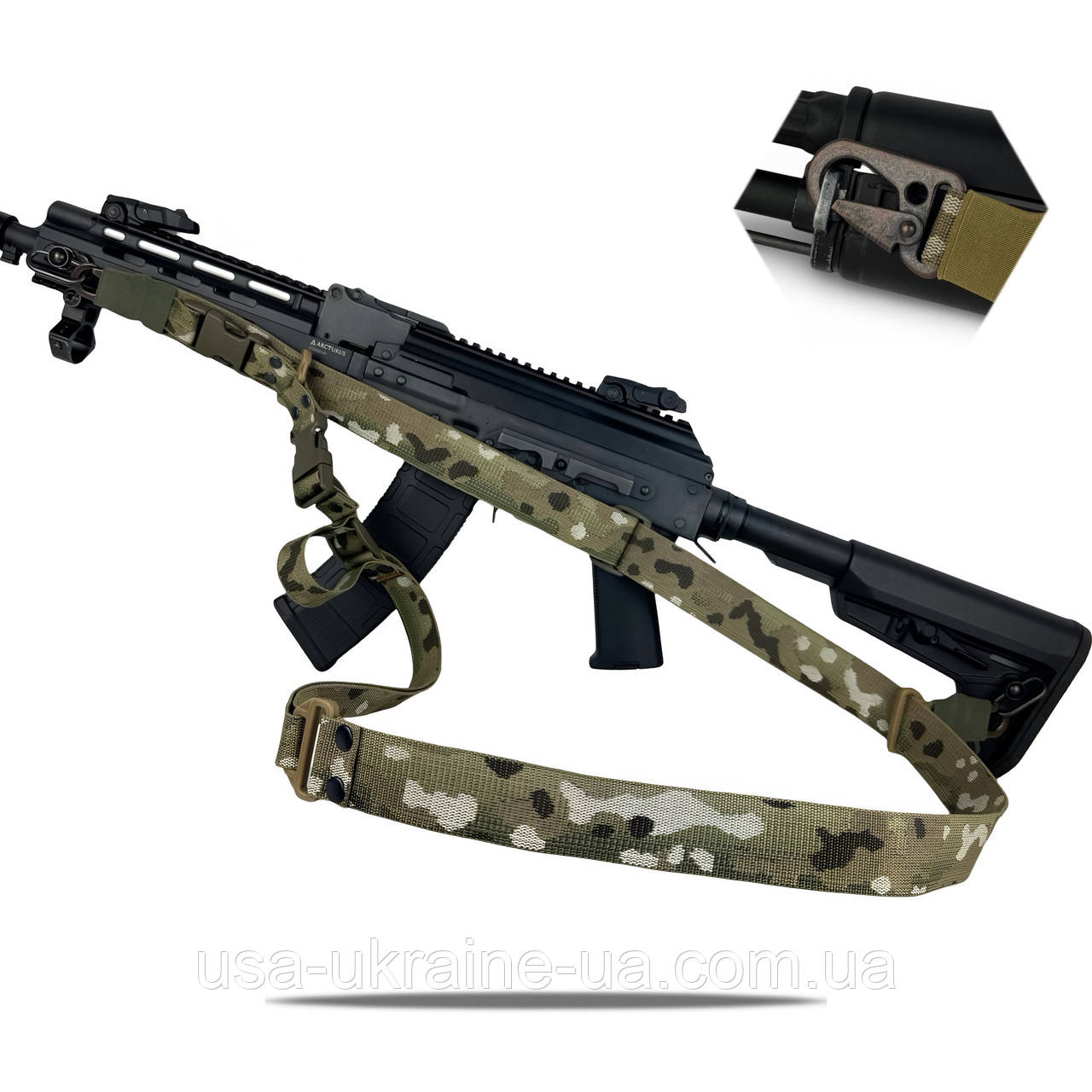 Ремінь збройовий триточковий RAGNAROK "Hel" Gen.II carbine Мультикам, фото 1