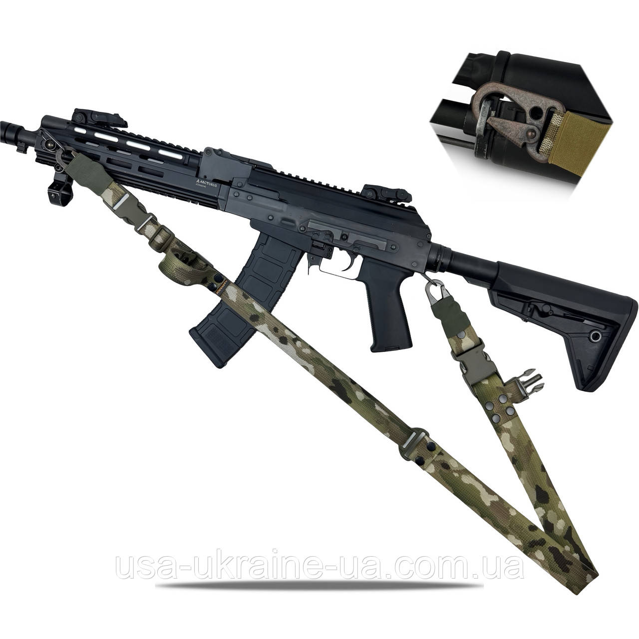 Ремінь збройовий одно/двоточковий RAGNAROK "ODIN" Gen.II carbine Мультикам, фото 1