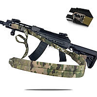 Ремінь збройовий RAGNAROK триточковий з широким наплічником "KRAKEN" carbine Мультикам