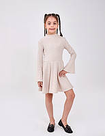 Дитяча сукня для дівчинки | Розмір: від 122 см до 140 см | В&#039;язаний трикотаж, 70% віскоза | Комір-стійка | Стильно, елегантно 134