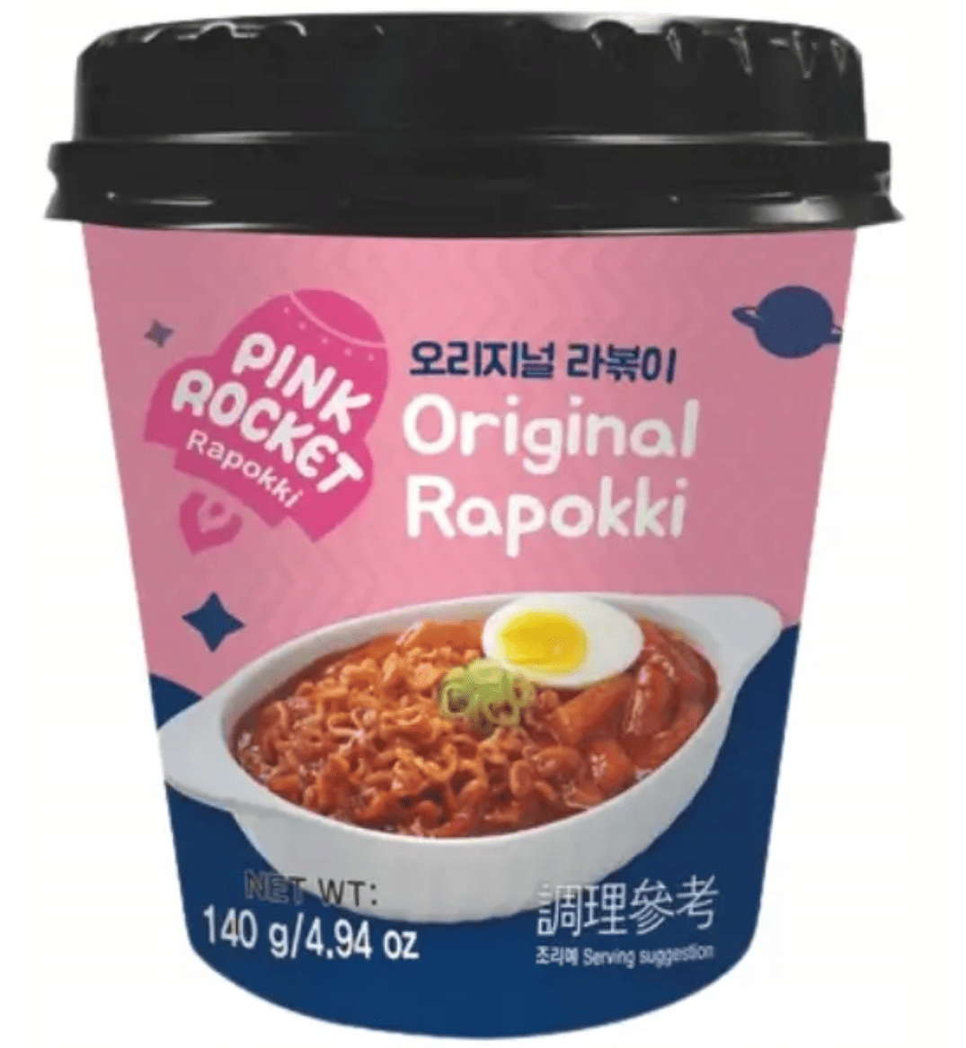 Рапоккі Pink Rocket Original Rapokki Noodle з класичним корейським соусом 140г