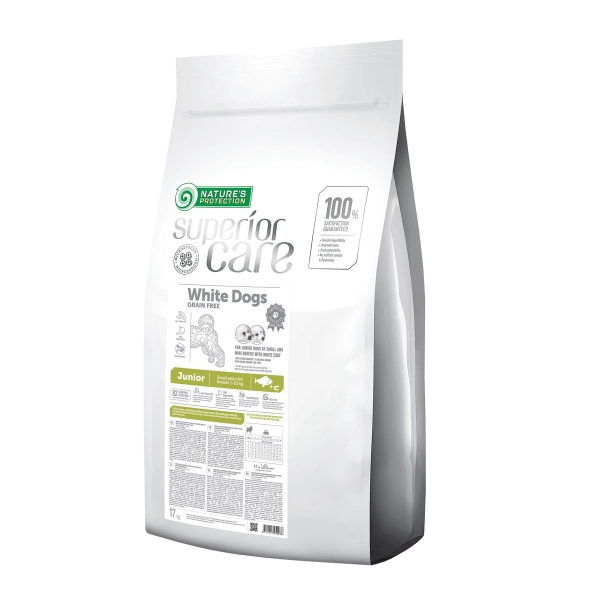 Сухий корм для юніорів Nature's Protection (Нейчерс Протекшен) Superior Care White Dog GF Junior Mini з білою рибою 17 кг, фото 1
