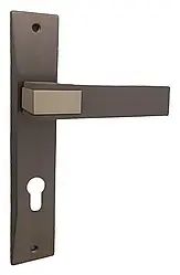 Ручка на планці під циліндр Jorge Асюде міжвісь 85мм антрацит-сатин