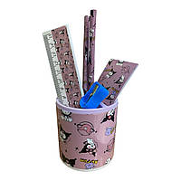 Настільний набір органайзер "Kuromi" лінійка, олівець, точилка, блокнотик, 3006-KU