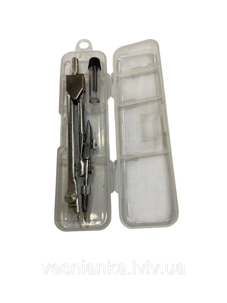 Циркуль на 2 голки + грифель в пластикововій коробці, DSCN1059, фото 1