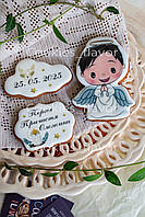 НАБІР ПРЯНИКІВ для дівчинки "ПЕРШЕ ПРИЧАСТЯ". ТОПЕРИ НА ТОРТ "АНГЕЛ, ХМАРИНКА"