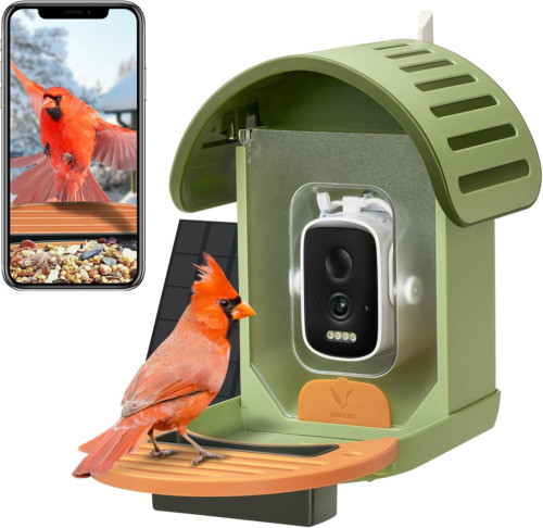 Годівниця для птахів з камерою на сонячних батареях Smart Bird Feeder Camera AI Identifies, фото 1