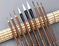 Набір пензлів 9 шт для китайського живопису та каліграфії кандзі