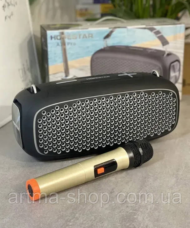 Портативна Bluetooth-колонка Hopestar A30 PRO з мікрофоном, Потужність 55 Вт, Bass Boost AUX/TF/USB IPX Чорна