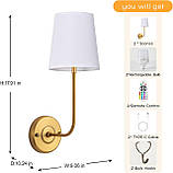 PASSICA DECOR Настінні бра з батарейним живленням Набір з 2, бездротові настінні світильники з дистанційним керуванням, фото 2