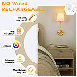 PASSICA DECOR Настінні бра з батарейним живленням Набір з 2, бездротові настінні світильники з дистанційним керуванням, фото 3