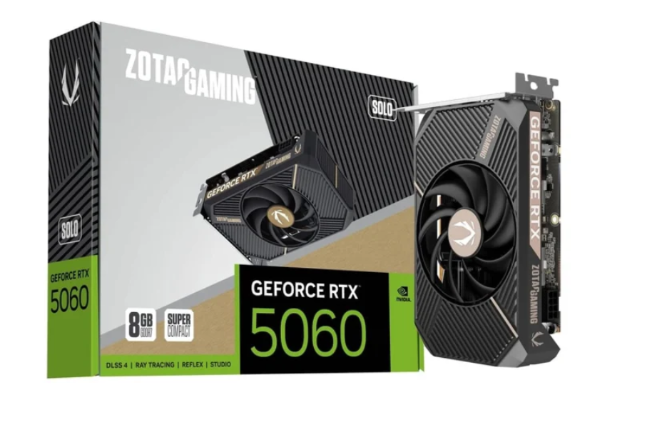 Відеокарта Zotac GeForce RTX 5060 SOLO 8GB GDDR7 DLSS4 (ZT-B50600G-10L)