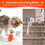 Інтерактивні іграшки з котячими м'ячами, інтелектуальні автоматичні рухливі іграшки з рухомими м'ячами для кошенят, фото 8