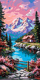 Картина за номерами Пейзаж. Спокій вершин 40*80 см Орігамі LW 5146