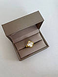 Кільце Van Cleef позолота 18 К/кільце конюшина біле в золоті, фото 4