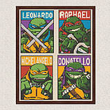 Алмазна мозаїка/вишивка Черепашки ніндзя 40*50 см Орігамі OD 3509, фото 6