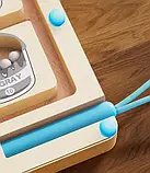 Дерев'яний магнітний сортер кульок для дітей від 2-х років розвиваюча іграшка лабіринт вивчення кольорів та цифр, фото 5