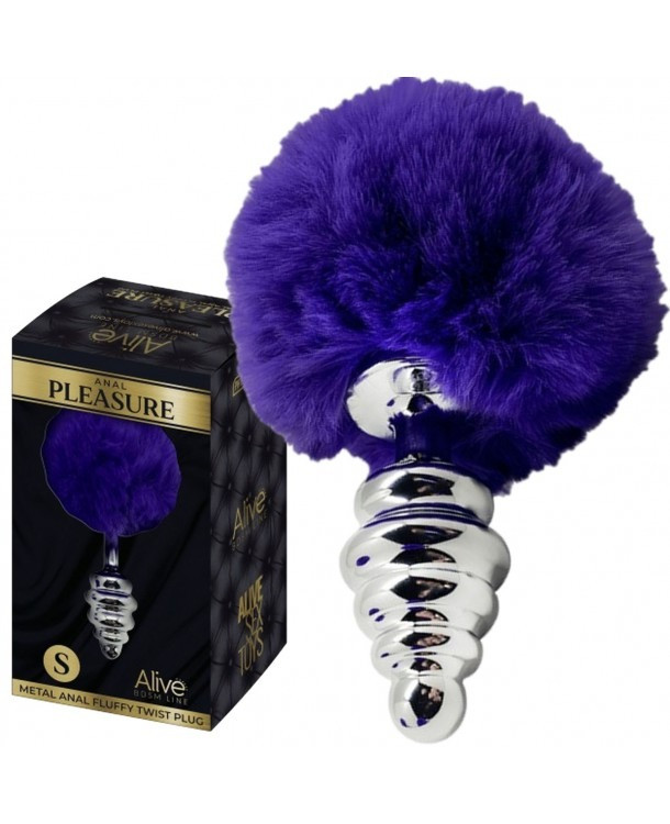 Ребриста анальна пробка з хвостиком Alive Anal Pleasure S, фото 1