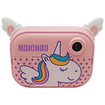 Дитячий ігровий фотоапарат із принтером Unicorn 2 камери (основна і фронтальна)
