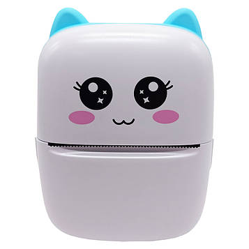 Портативний дитячий міні-принтер "Котик" X5 (Blue)