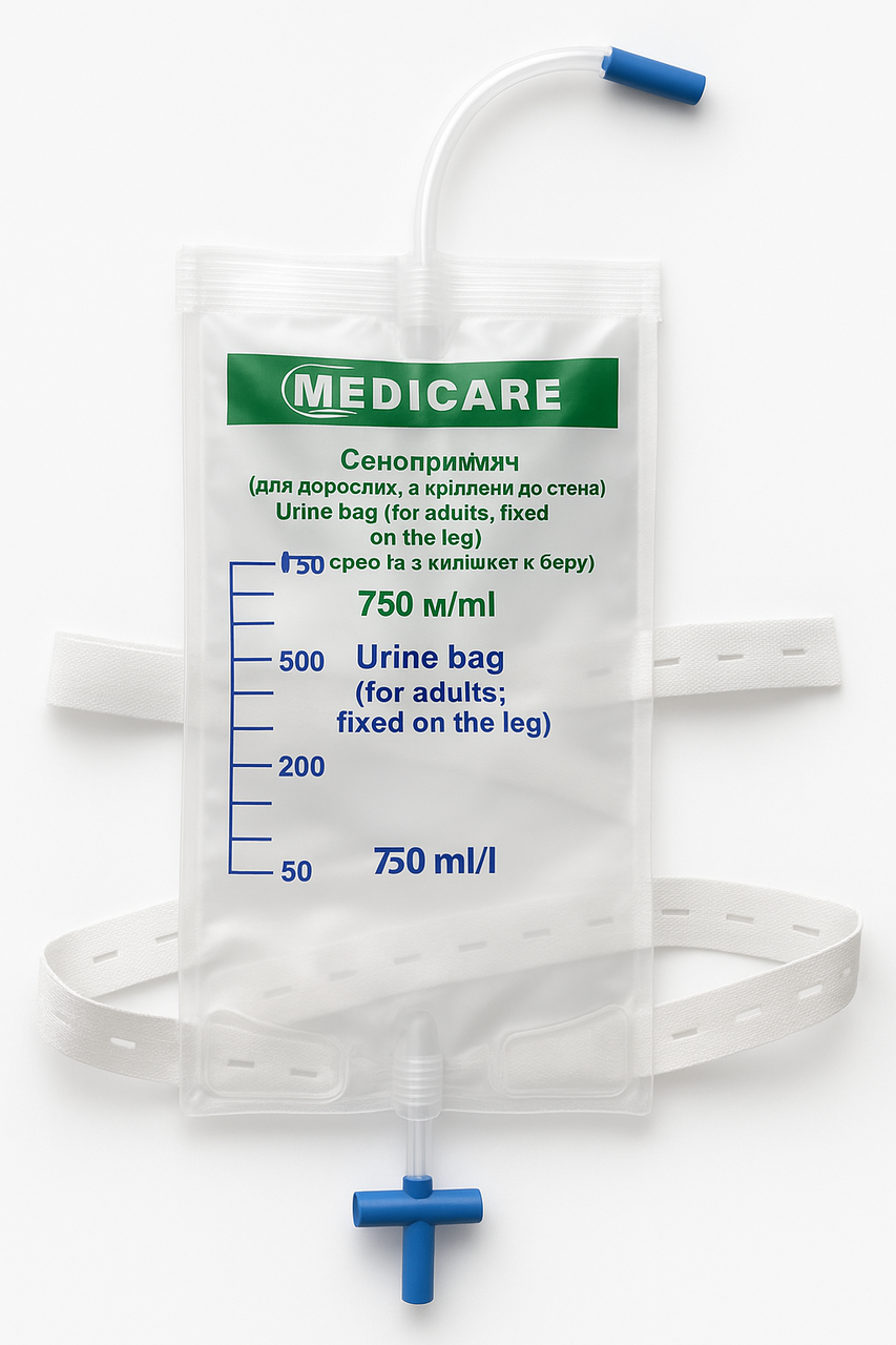 Сечоприймач “MEDICARE” (для дорослих; з кріпленням до стегна) (750мл)