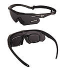 Тактичні окуляри Daisy X-10-X-black з поляризацією та 3 змінними лінзами збільшена товщина лінз, фото 5