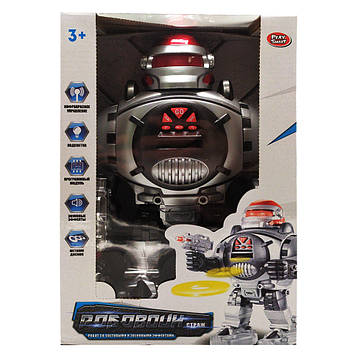 Робот на радіокеруванні 9895 звукові ефекти, світло, стріляє дисками Червоний