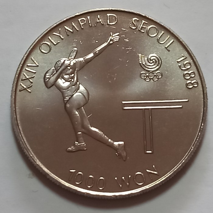 Південна Корея 1000 вон, 1988 XXIV Літні Олімпійські ігри, Сеул 1988 - Настільний теніс №2492, фото 1