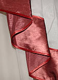 Жорсткий ламбрекен Firanka Стайл 3м молочний з бордовим (49_6ж), фото 3