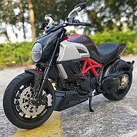 Металлопластиковый мотоцикл Ducati Diavel Carbon 1:12 модель байка TK Group
