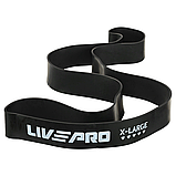 Гума для підтягувань та тренувань (стрічка силова) LiveUp SUPER BAND LP8410-XL Чорний, фото 5