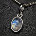 Жіночий кулон срібний з напівпрозорим природним місячним каменем з яскравою іризацією рідкісного кольору, ручна робота, фото 8