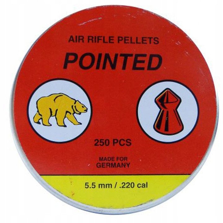 Пульки, кульки для пневматичної гвинтівки Pointed Style Germany 5.5 мм, 1.09 г, 250 шт