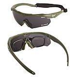 Захисні тактичні сонцезахисні окуляри Daisy X10, окуляри, олива, з поляризацією.solve, фото 6