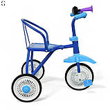 Триколісний велосипед М 5335 для дітей 1.5–4 років, гумові колеса, клаксон, сталева рама, до 25 кг, фото 2