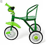 Триколісний велосипед М 5335 для дітей 1.5–4 років, гумові колеса, клаксон, сталева рама, до 25 кг, фото 2