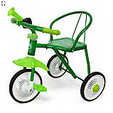 Триколісний велосипед М 5335 для дітей 1.5–4 років, гумові колеса, клаксон, сталева рама, до 25 кг, фото 4