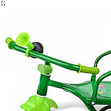 Триколісний велосипед М 5335 для дітей 1.5–4 років, гумові колеса, клаксон, сталева рама, до 25 кг, фото 5