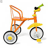 Триколісний велосипед М 5335 для дітей 1.5–4 років, гумові колеса, клаксон, сталева рама, до 25 кг, фото 2